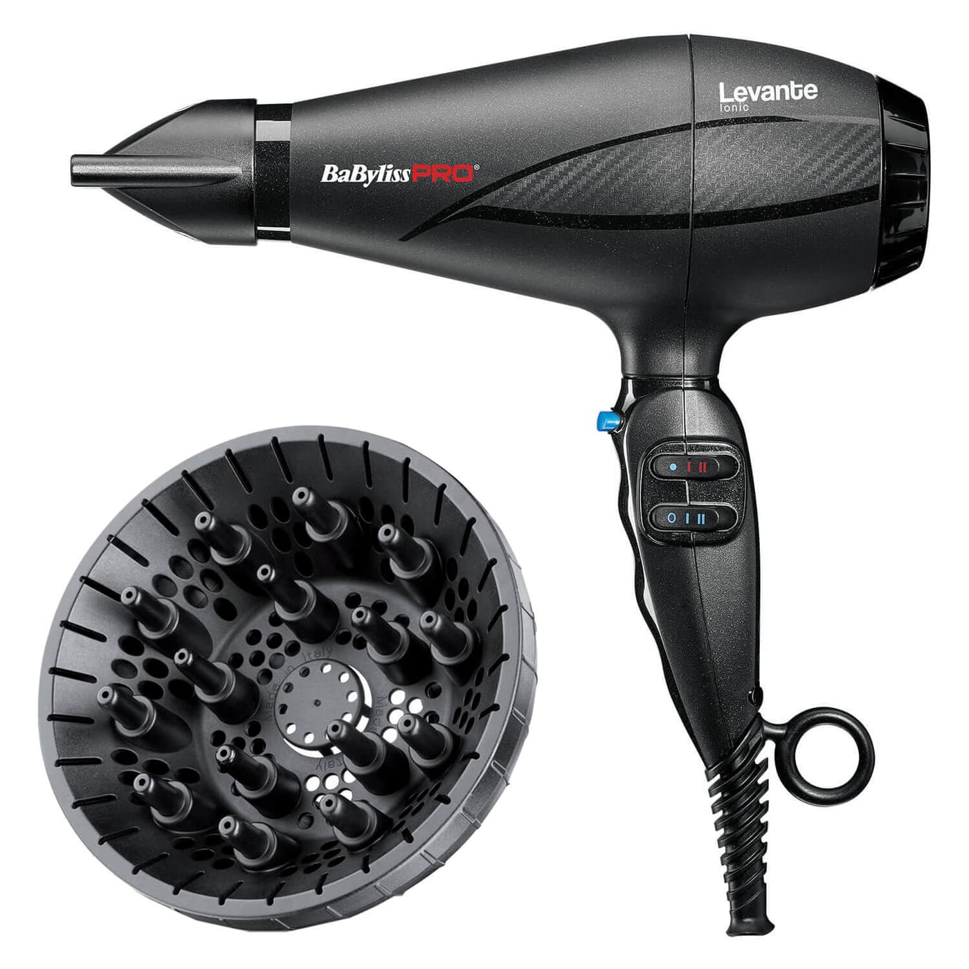 BaByliss Pro - Levante Professional Hair Dryer BAB6950IE + Diffuser BABD11E