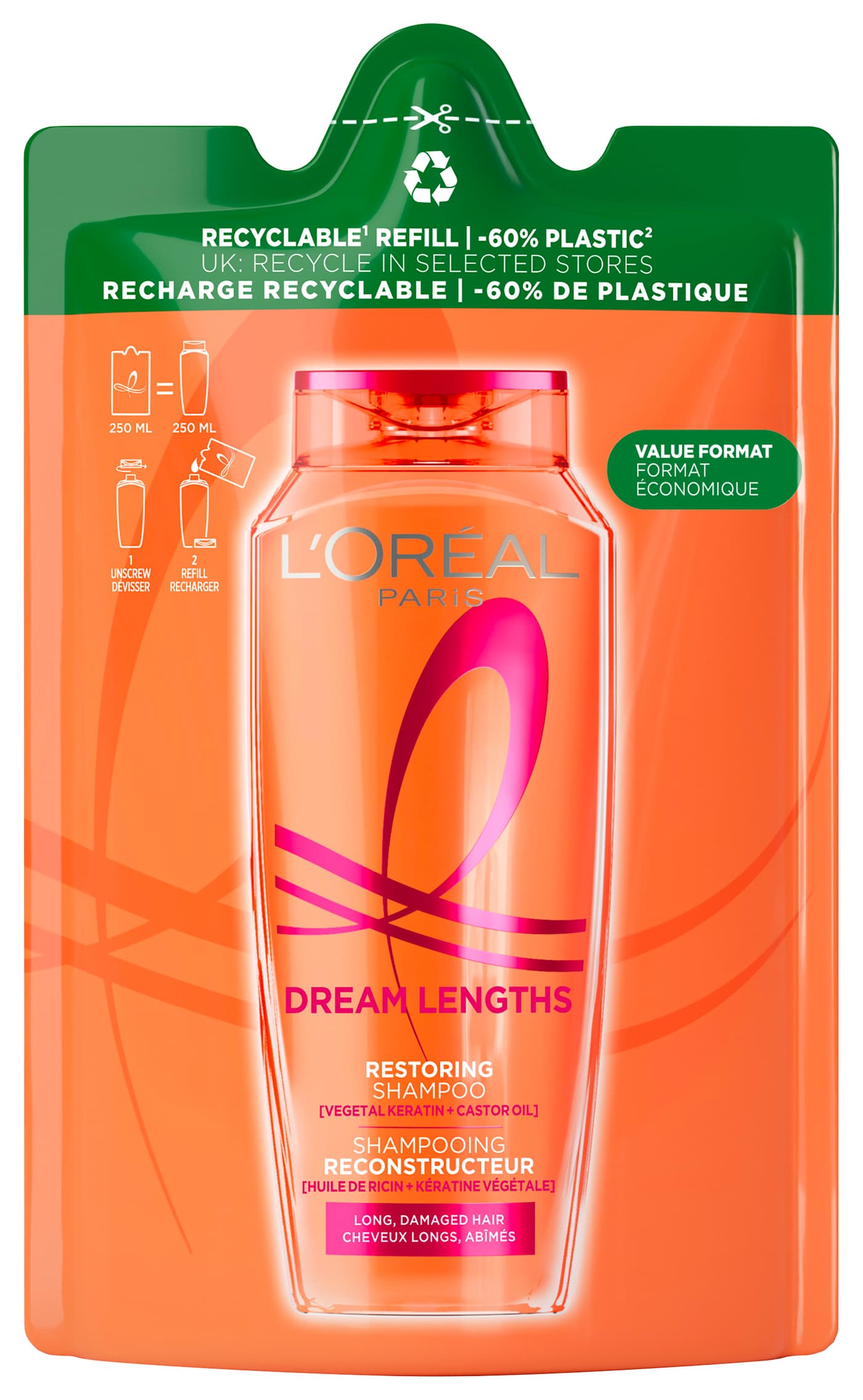 LOréal Elseve Haircare - Dream Length Super Aufbau Shampoo Nachfüllpack