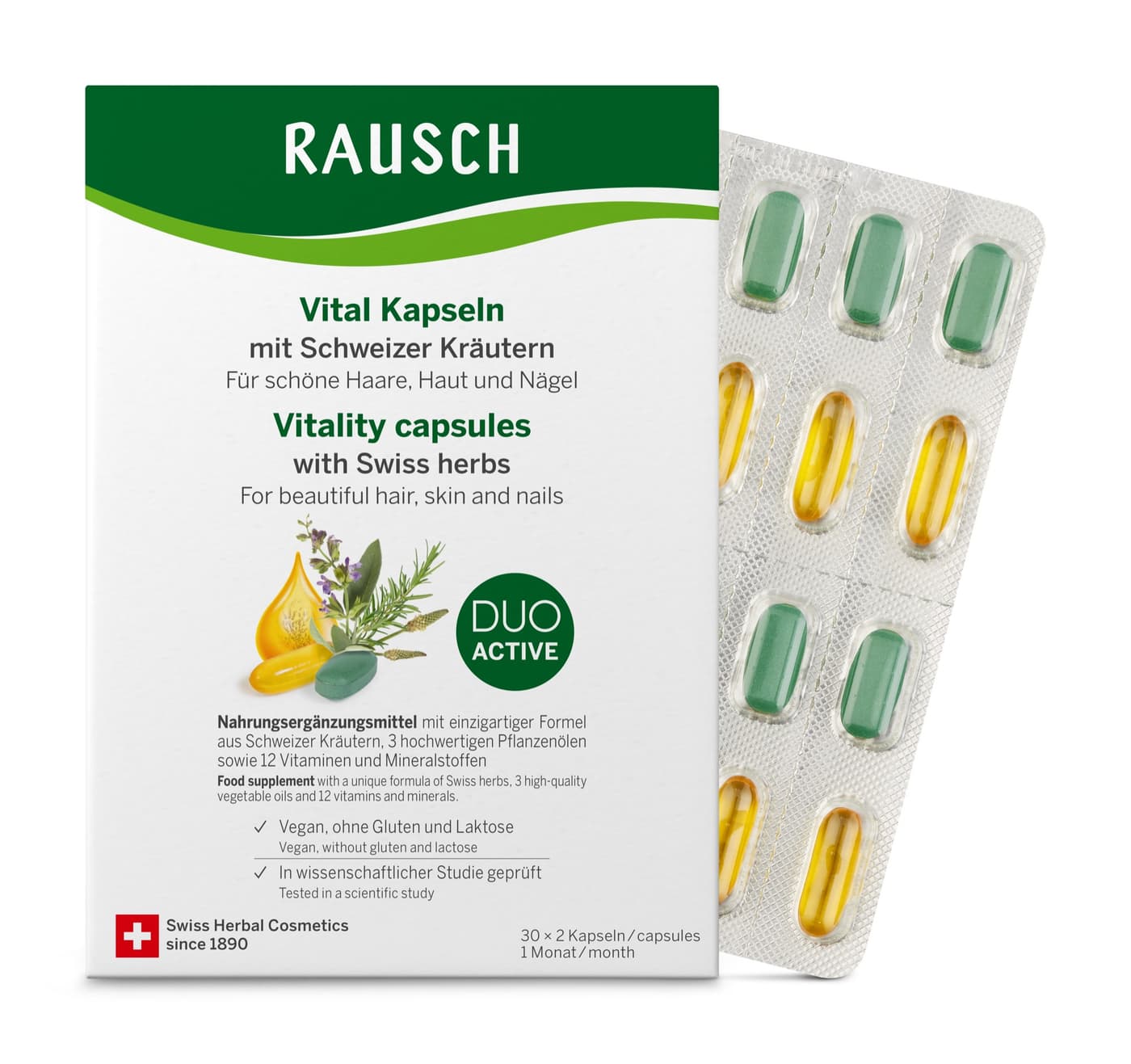 RAUSCH - Schweizer Kräuter Vital Kapseln