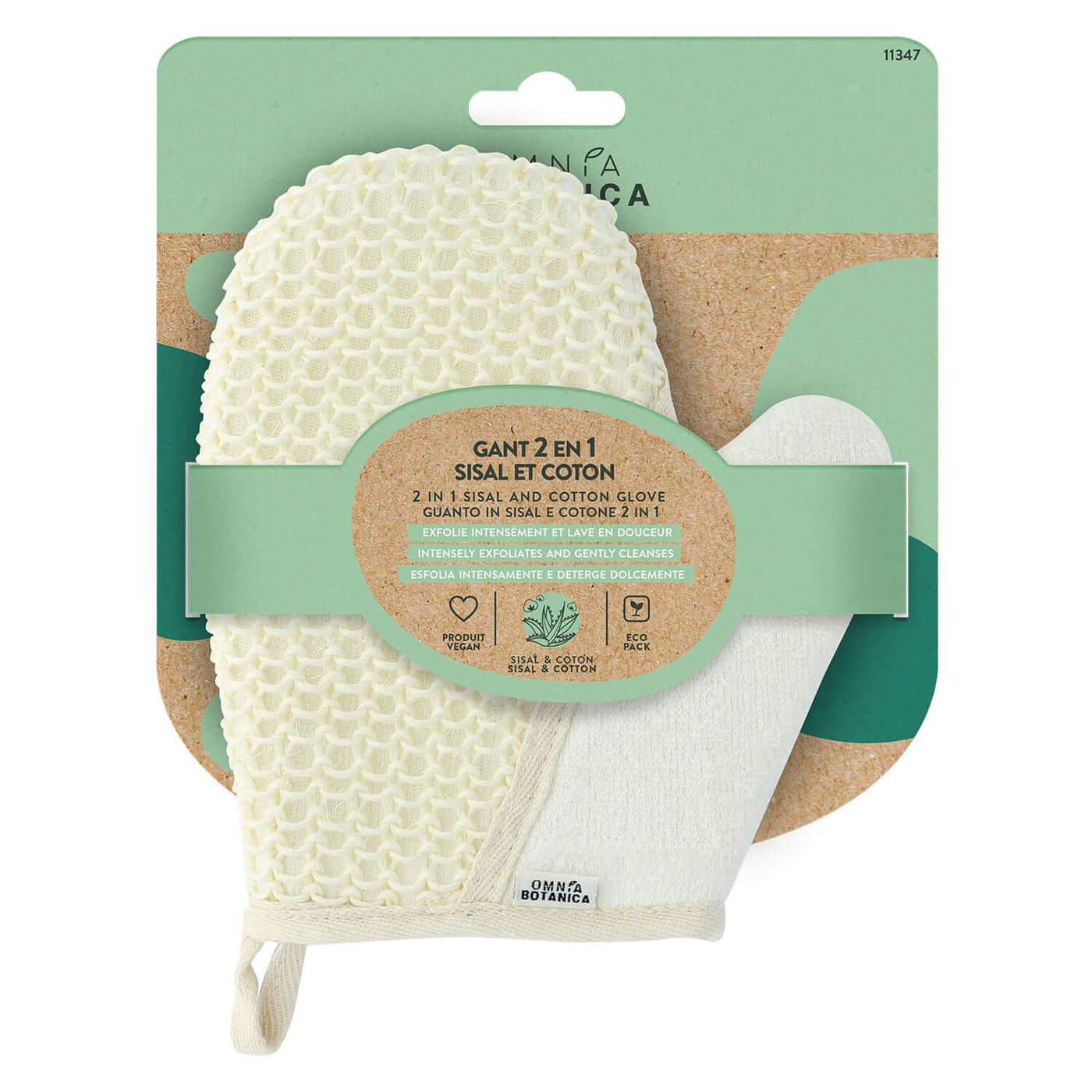 OMNIA BOTANICA - 2 in 1 Handschuh aus Sisal und Baumwolle