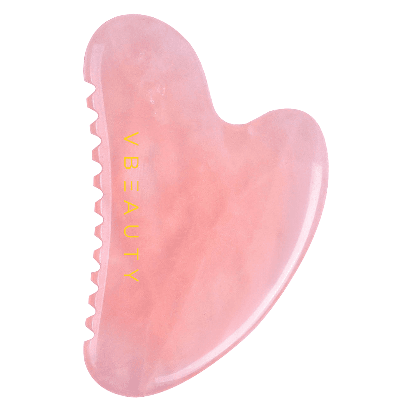 VBEAUTY Tools - Gua Sha Rosenquarz mit Zähnen