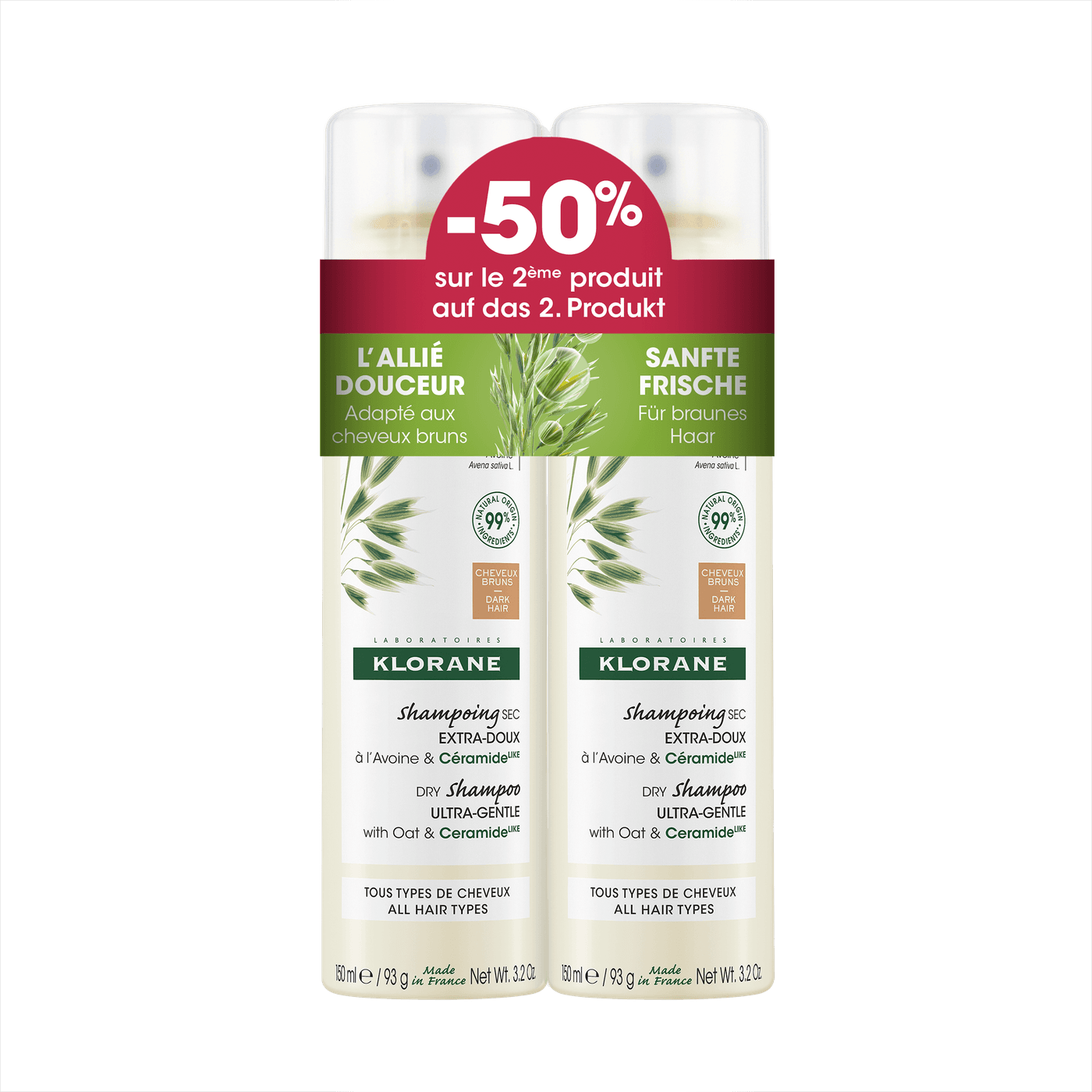 Hafer -  Hafermilch Trockenshampoo Getönt Duo