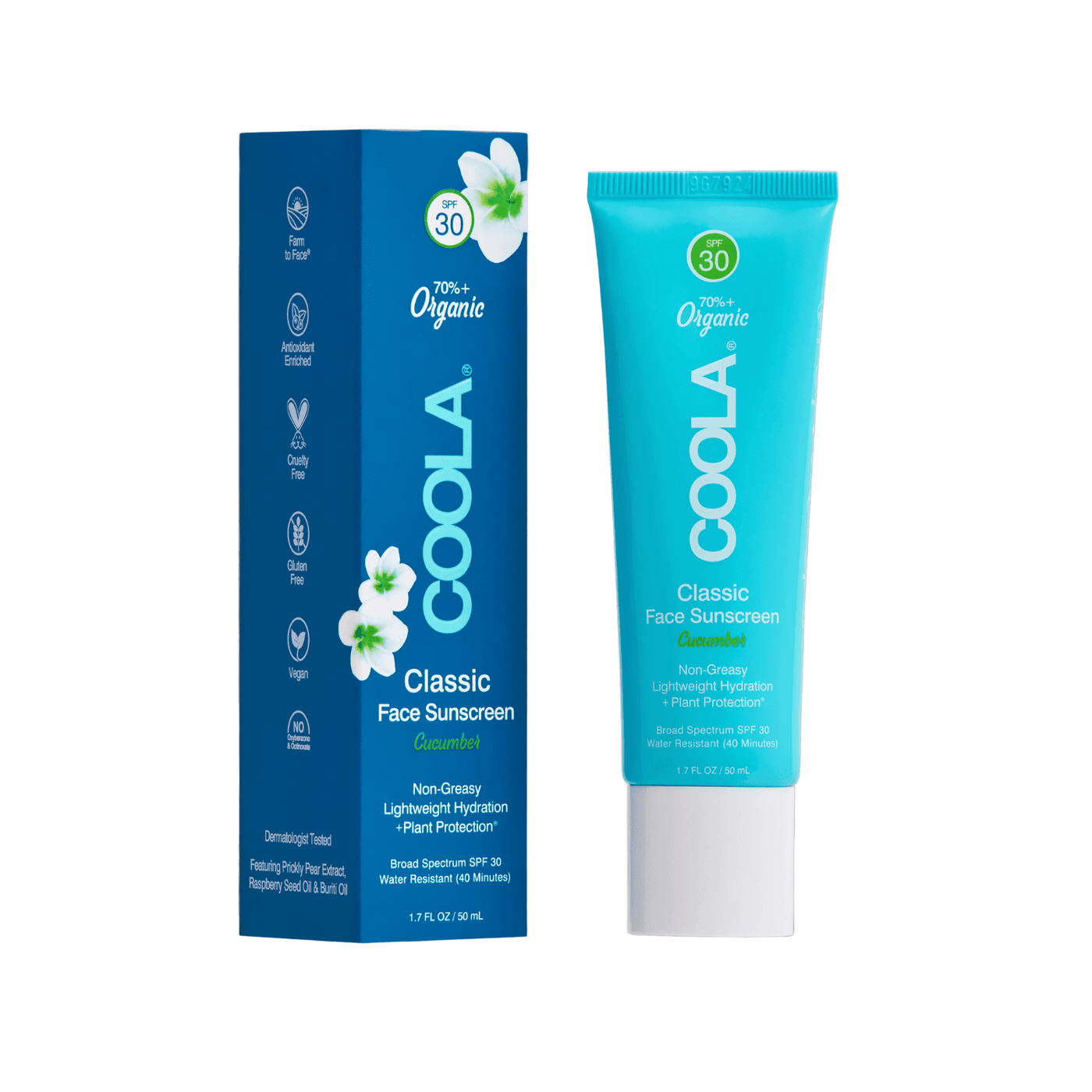 Coola - Classic Face Organic Sunscreen Lotion SPF30 Cucumber