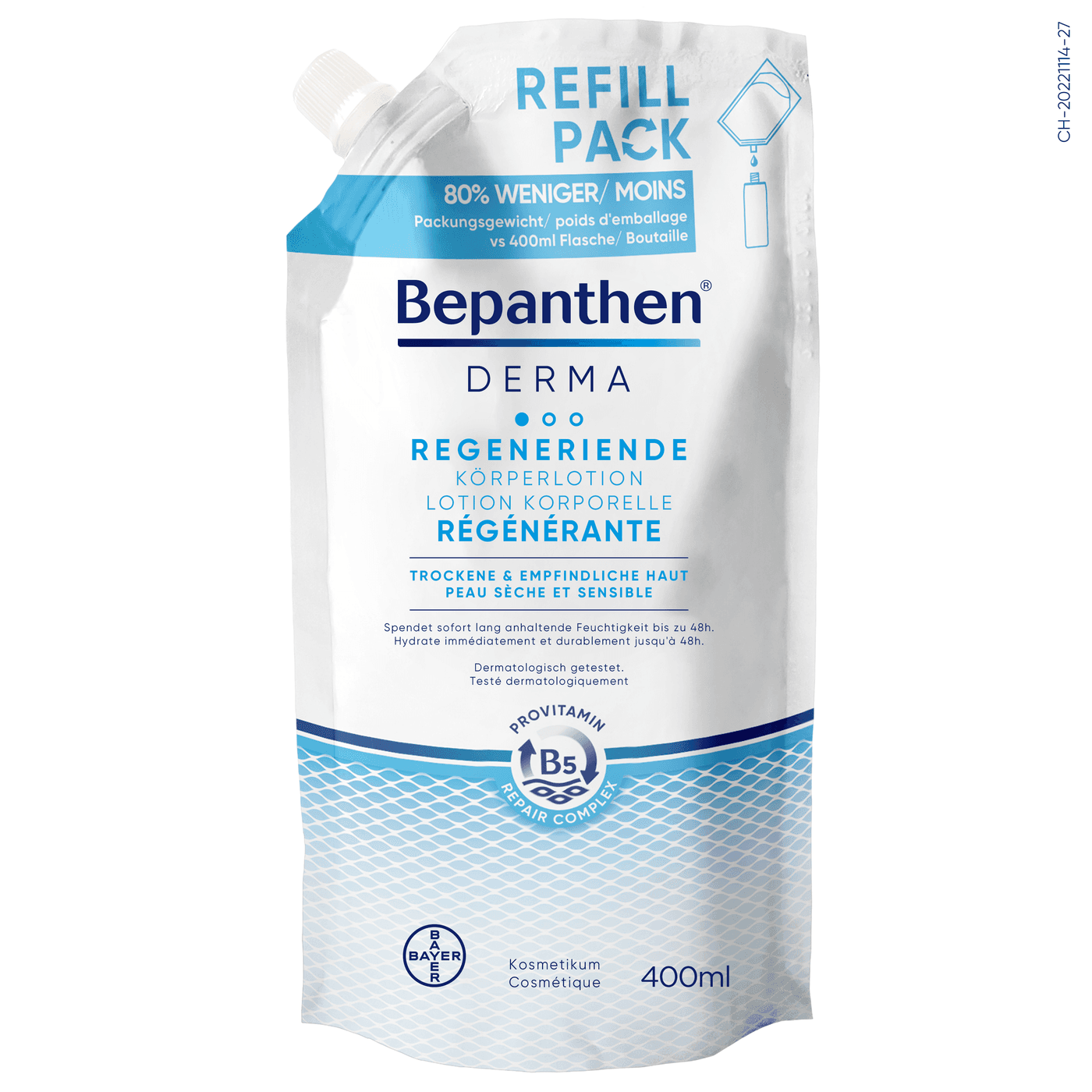 Bepanthen DERMA - Regenerierende Körperlotion - Nachfüllbeutel