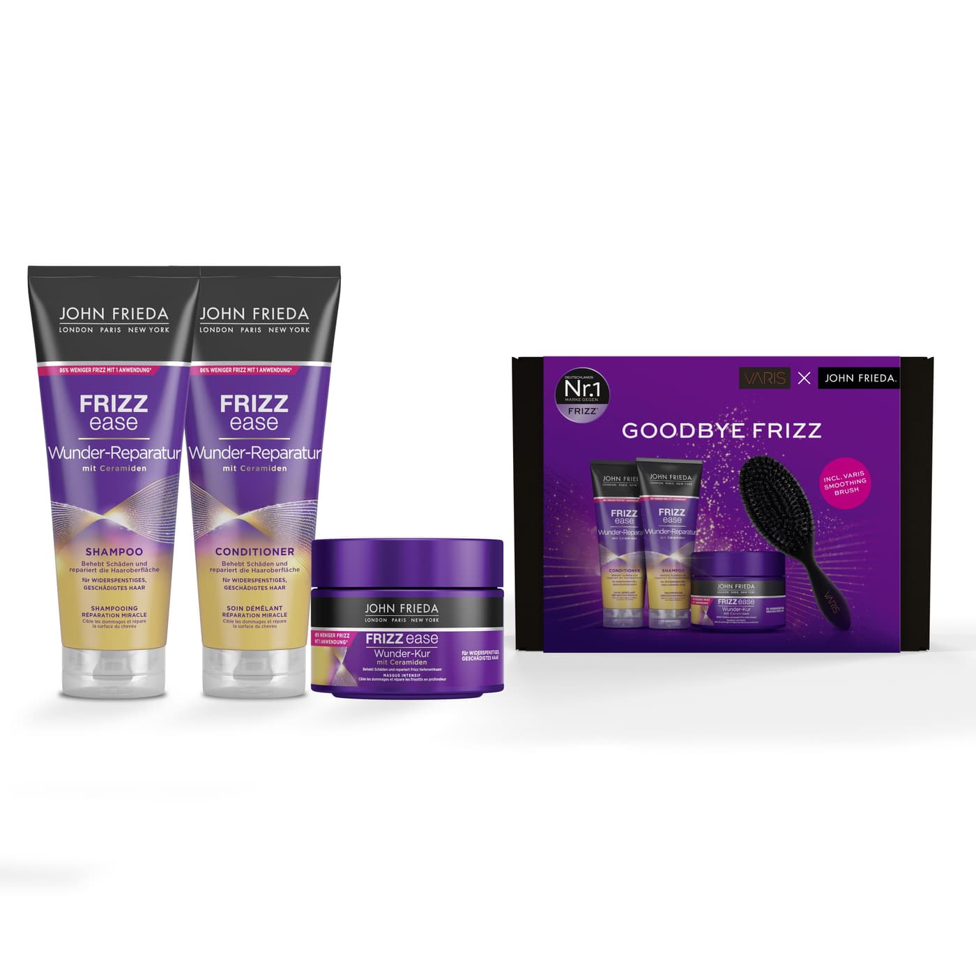 Frizz Ease - John Frieda  x VARIS Wunder-Reparatur Set