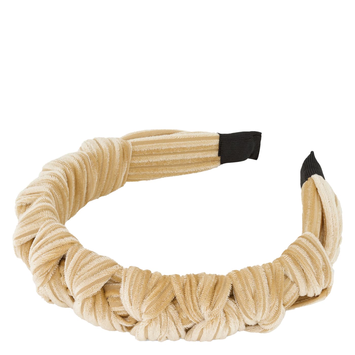 TRISA Hair - Velvet Hairband Wide Braided Sand
