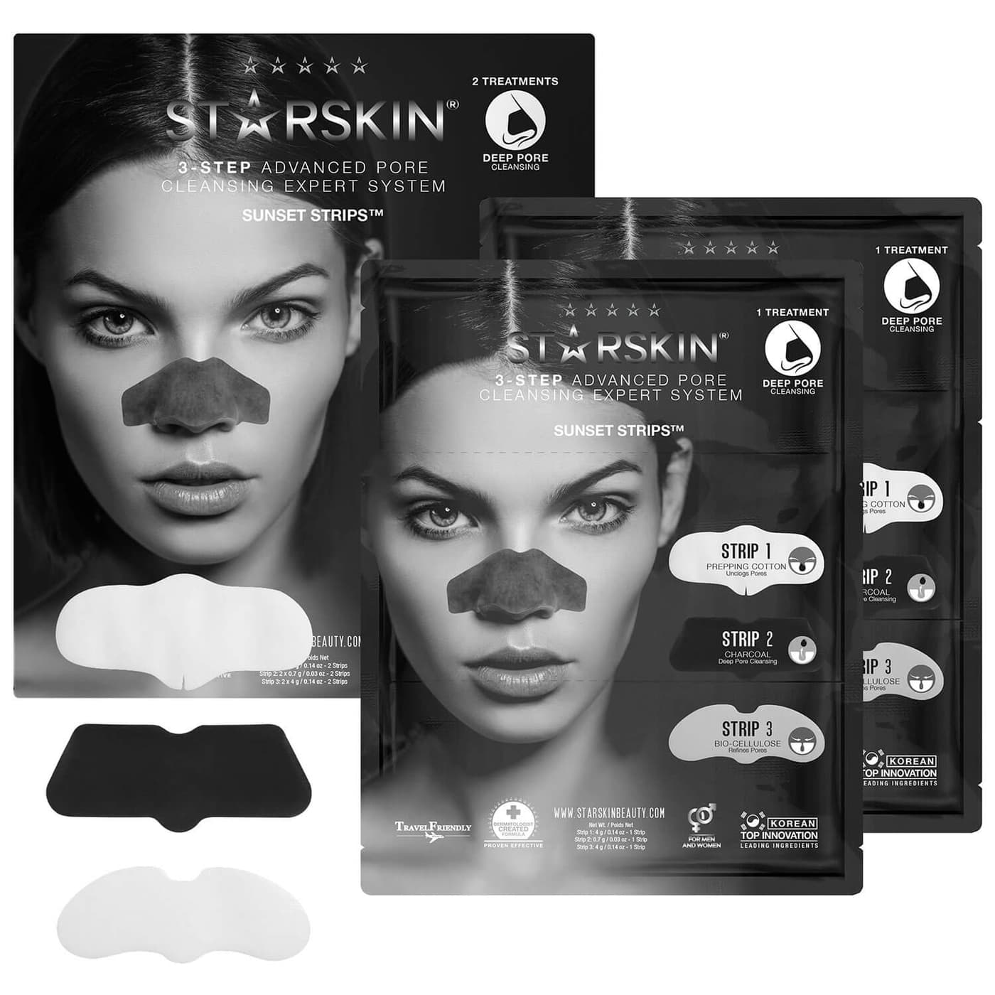 STARSKIN - Sunset Strips 3-Step Advanced  Pore Cleansing