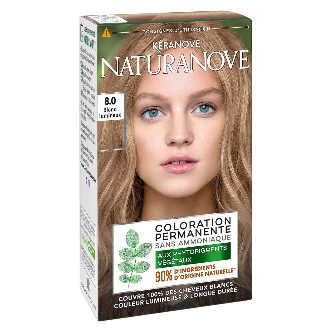 Naturanove - Dauerhafte Haarfarbe Luminous Blonde 8.0
