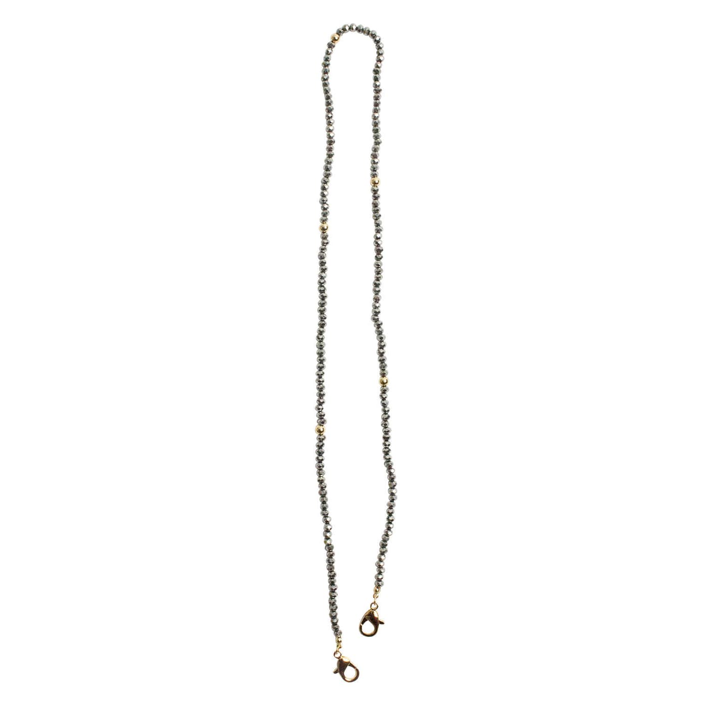 NEQI - Face Mask Chain Grey Pearls
