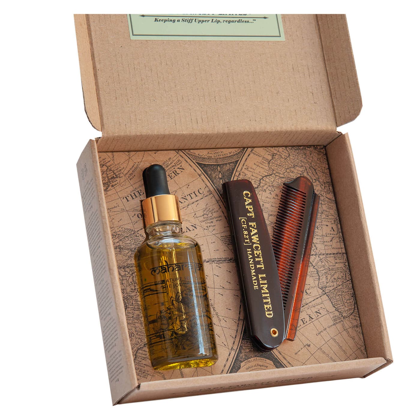 Capt. Fawcett Care - Maharajah Beard Oil & Beard Comb Set