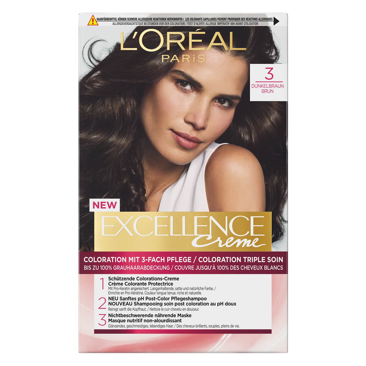 LOréal Excellence Color - Creme 3 Dunkelbraun
