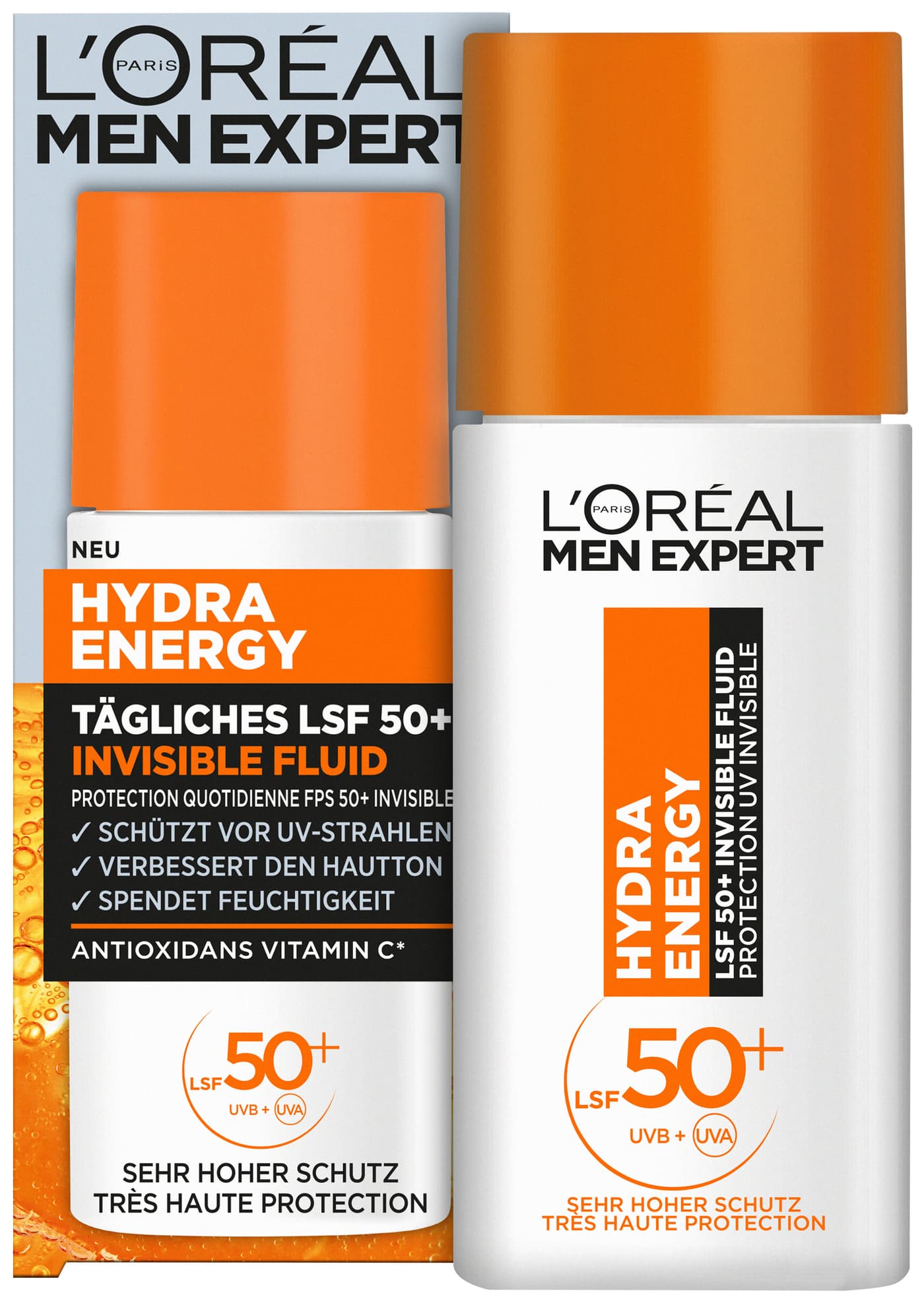 L'Oréal Men Expert - Hydra Energy Tägliches Lsf 50+ Invisible Fluid