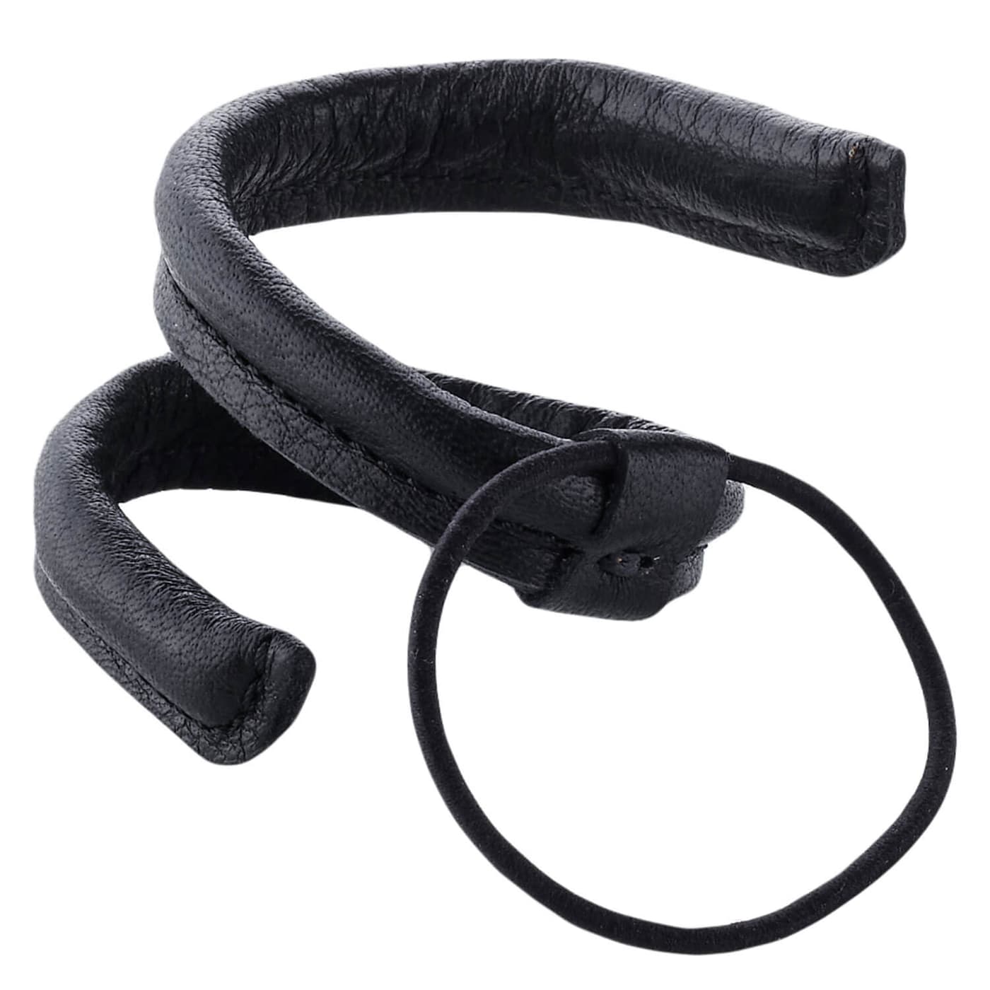 Corinne World - Leather Band Short Narrow Bendable Black