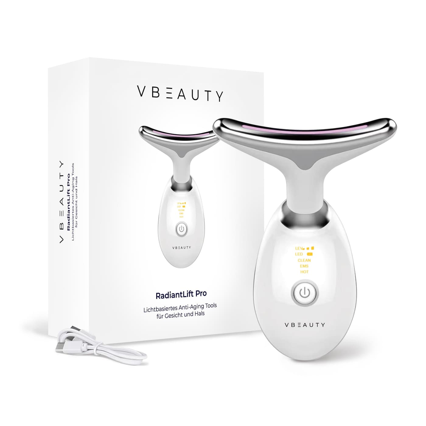 VBEAUTY Tools - Radiantlift Pro - Lichtbasiertes Anti-aging Tools Für Gesicht Und Hals