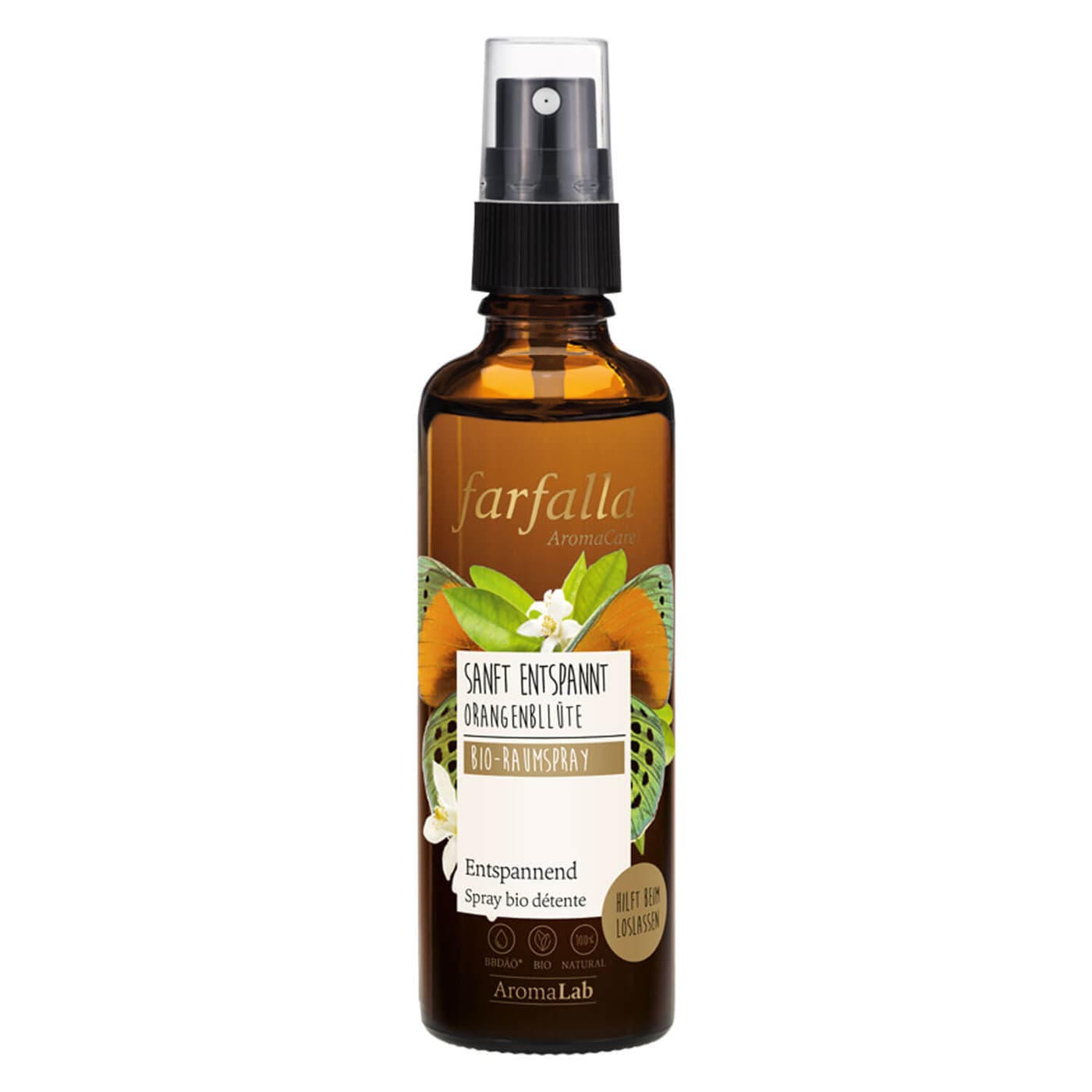 Farfalla Sanft entspannt - Orangenblüte Entspannender Bio-Raumspray
