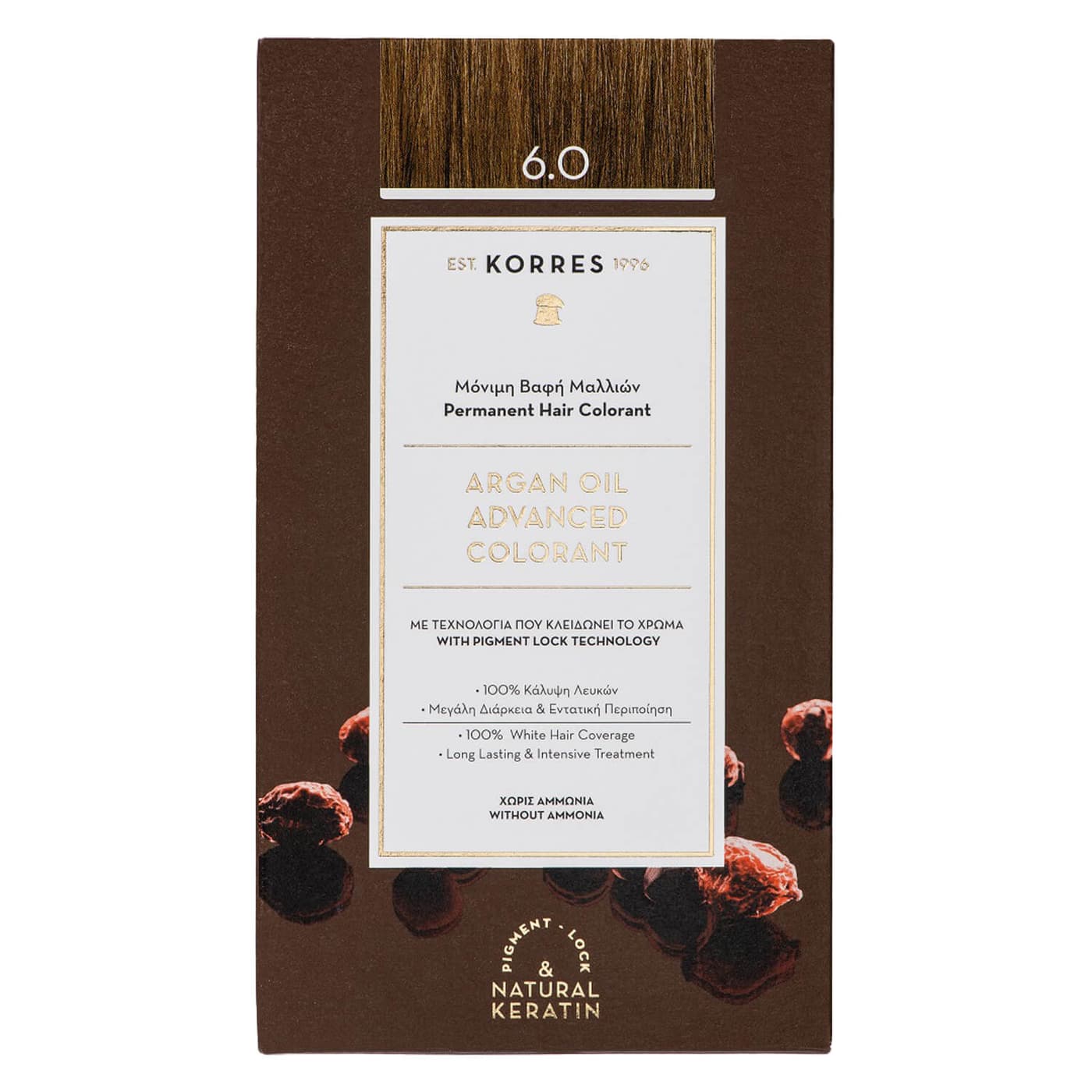 Korres Color - Argan Oil Hochentwickelte Haarcoloration Dark Blonde / Dunkelblond 6.0