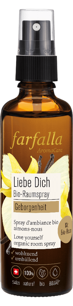 Farfalla Raumspray - Geborgenheit Liebe dich bio-raumspray