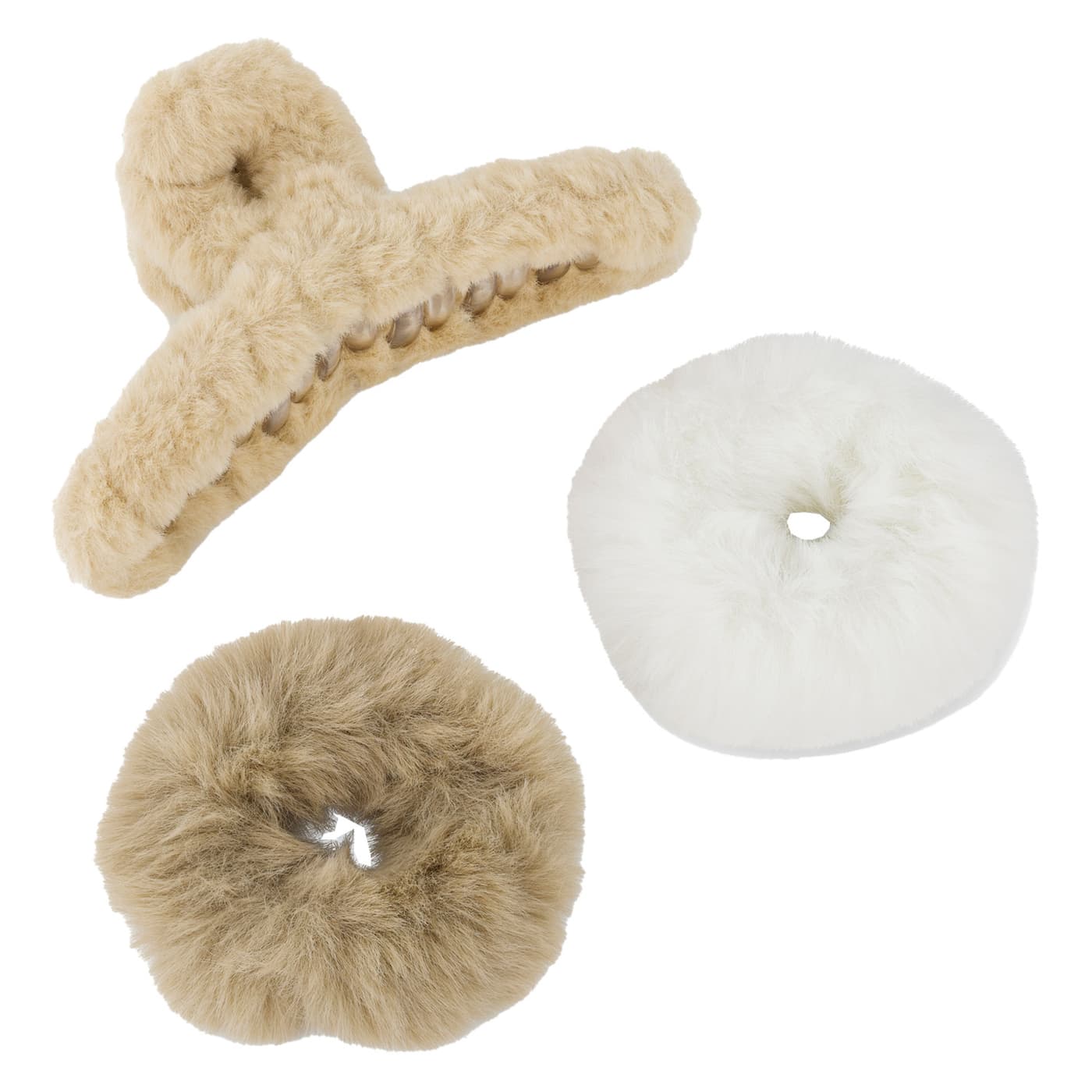 TRISA Hair - Fake Fur Kit, sand beige & white